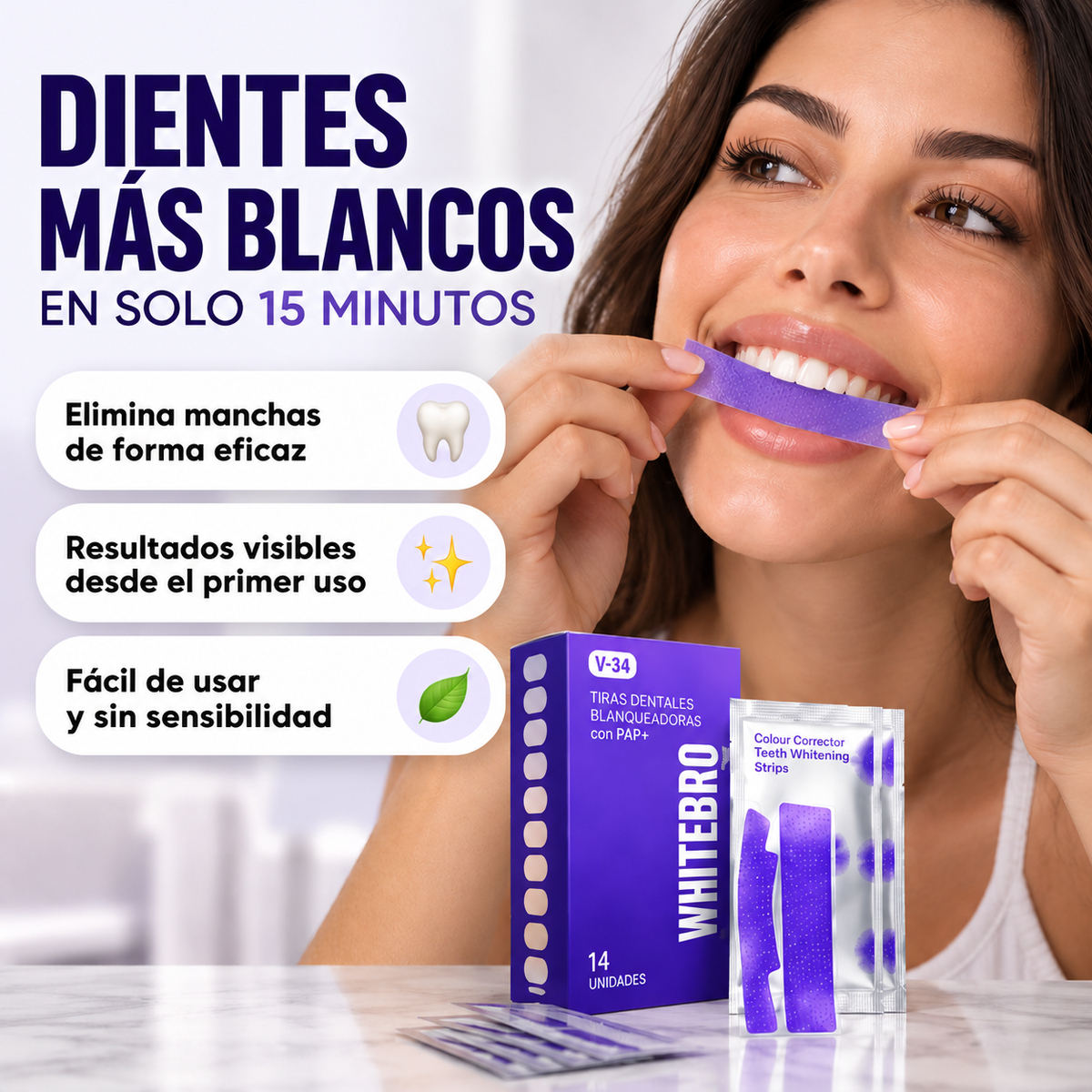 Tiras Blanqueadoras (14 Unidades)